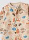 Tutina beige in puro cotone organico con stampa animali_2