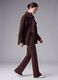 Brown flared leggings in breathable stretch fabric ALTAVIA STUDIO_0
