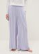 Regular fit multicolour striped trousers in pure viscose_1