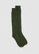 Green knee-high socks in wool, viscose and stretch cashmere_0