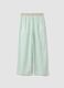 Green striped stretch cotton-blend poplin pyjama trousers_5