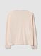 Pink stretch-fabric V-neck top_2