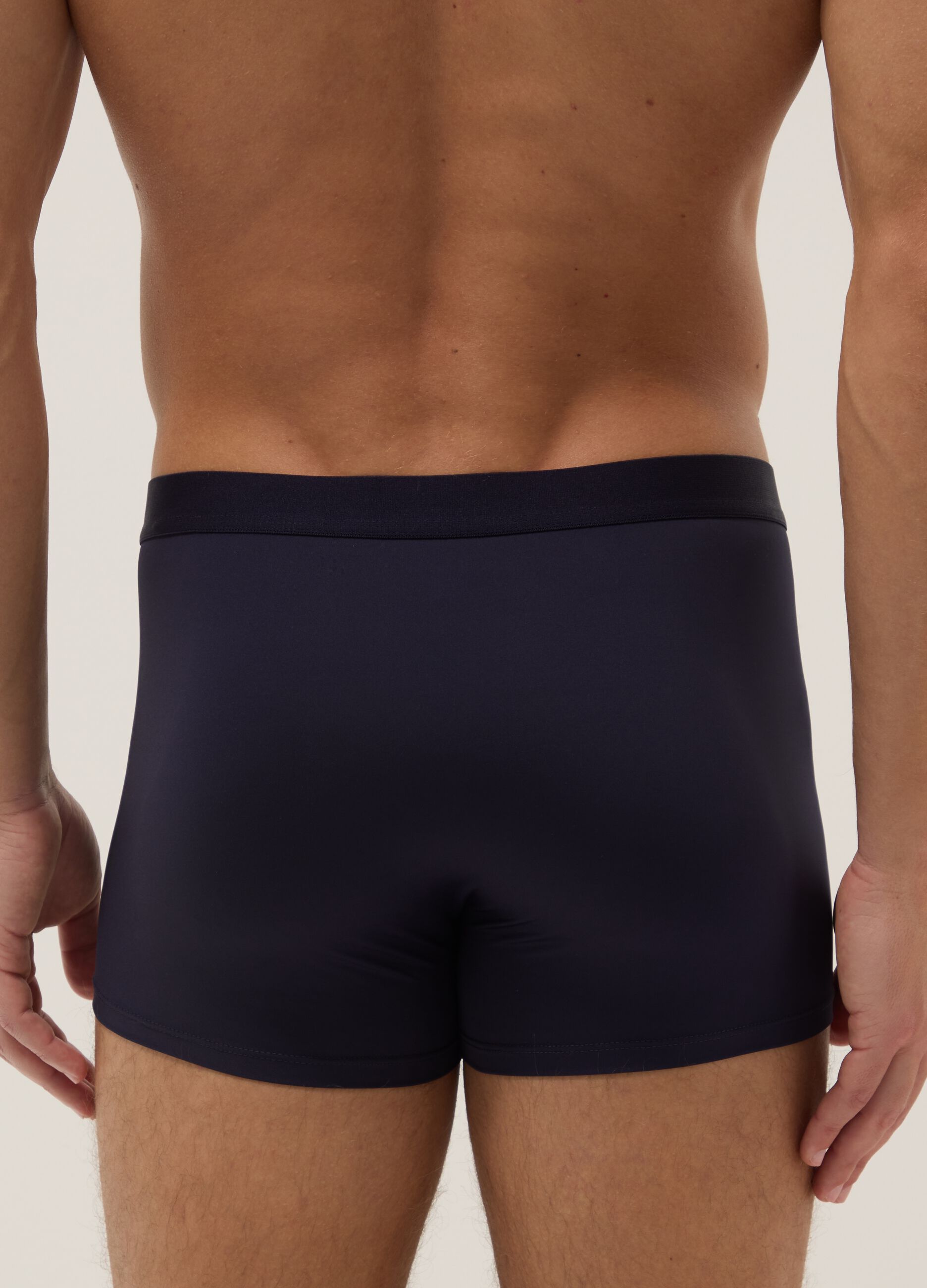 Three-pack of blue stretch-fabric boxer shorts, regular fit