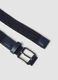 Blue braided belt with buckle_1