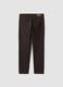 Brown slim-fit stretch cotton trousers_7