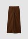 Brown stretch-fabric straight-fit trousers_4