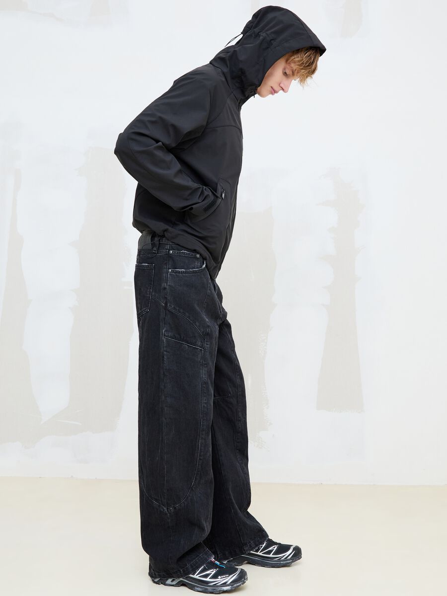 Washed Black Baggy Denim_0
