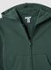Felpa verde con cappuccio in puro cotone organico regular fit_2