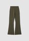 Jogger verde flare in cotone organico elasticizzato_7