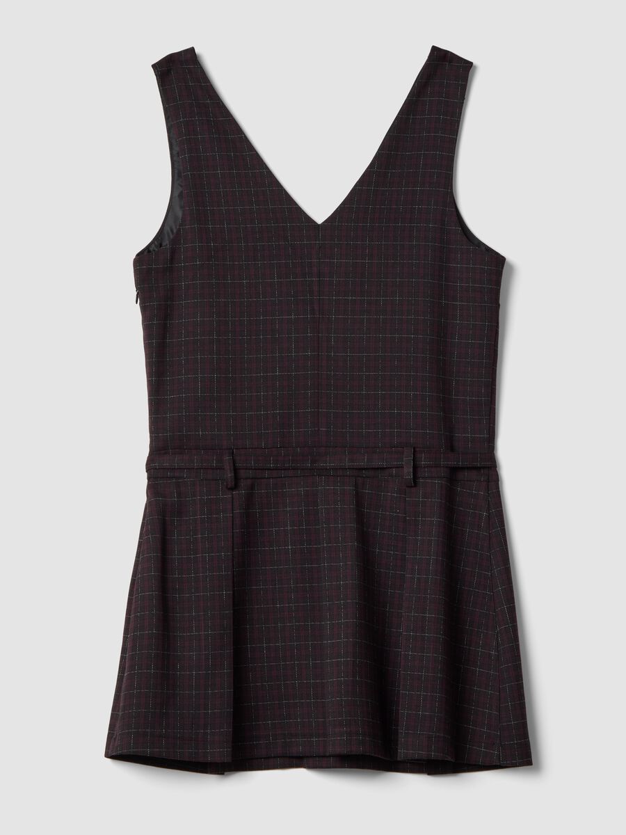 Black stretch viscose dress with deep V-neck_2