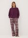 Purple stretch crew-neck pyjamas_1