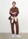 Brown cotton-blend hoodie with a regular fit_1