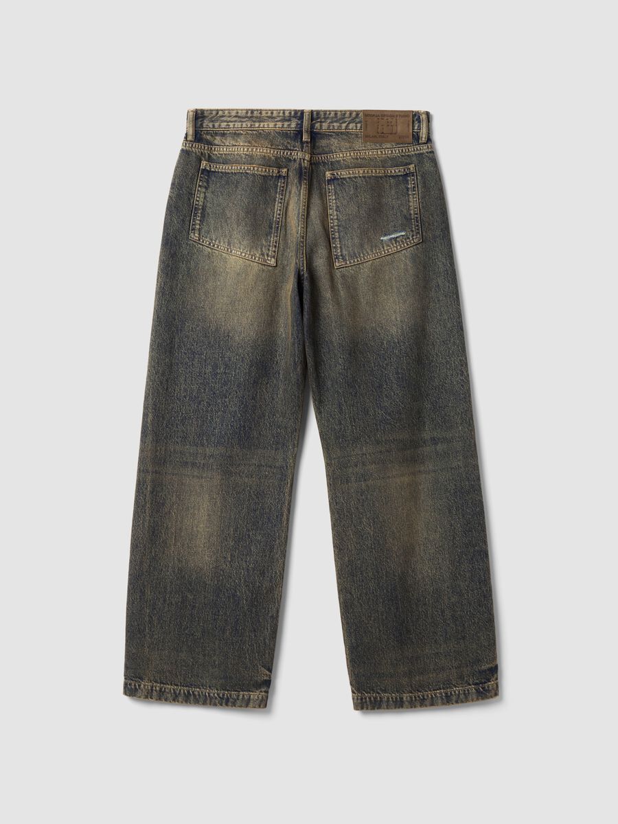 Vintage Wide-Leg Denim in Dark Blue_5