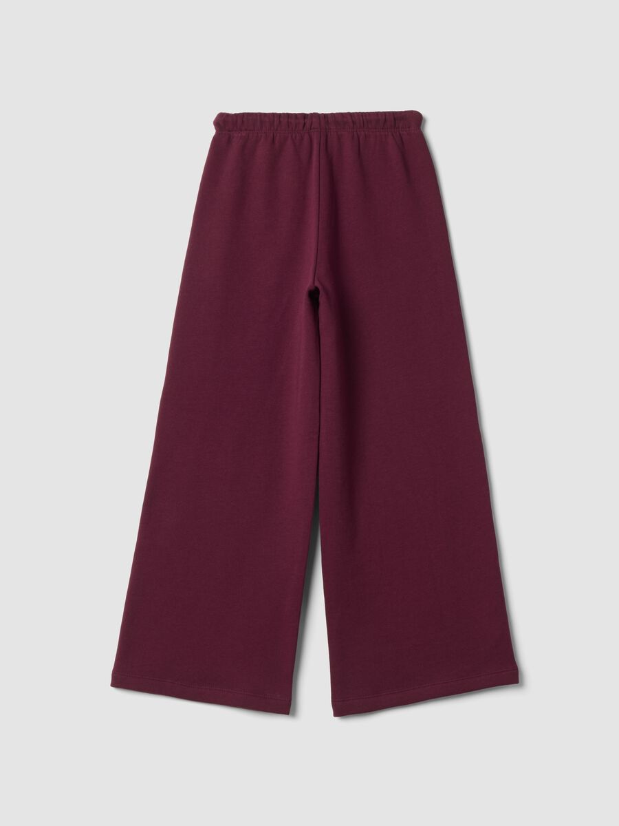 Purple pure cotton wide-leg trousers_2
