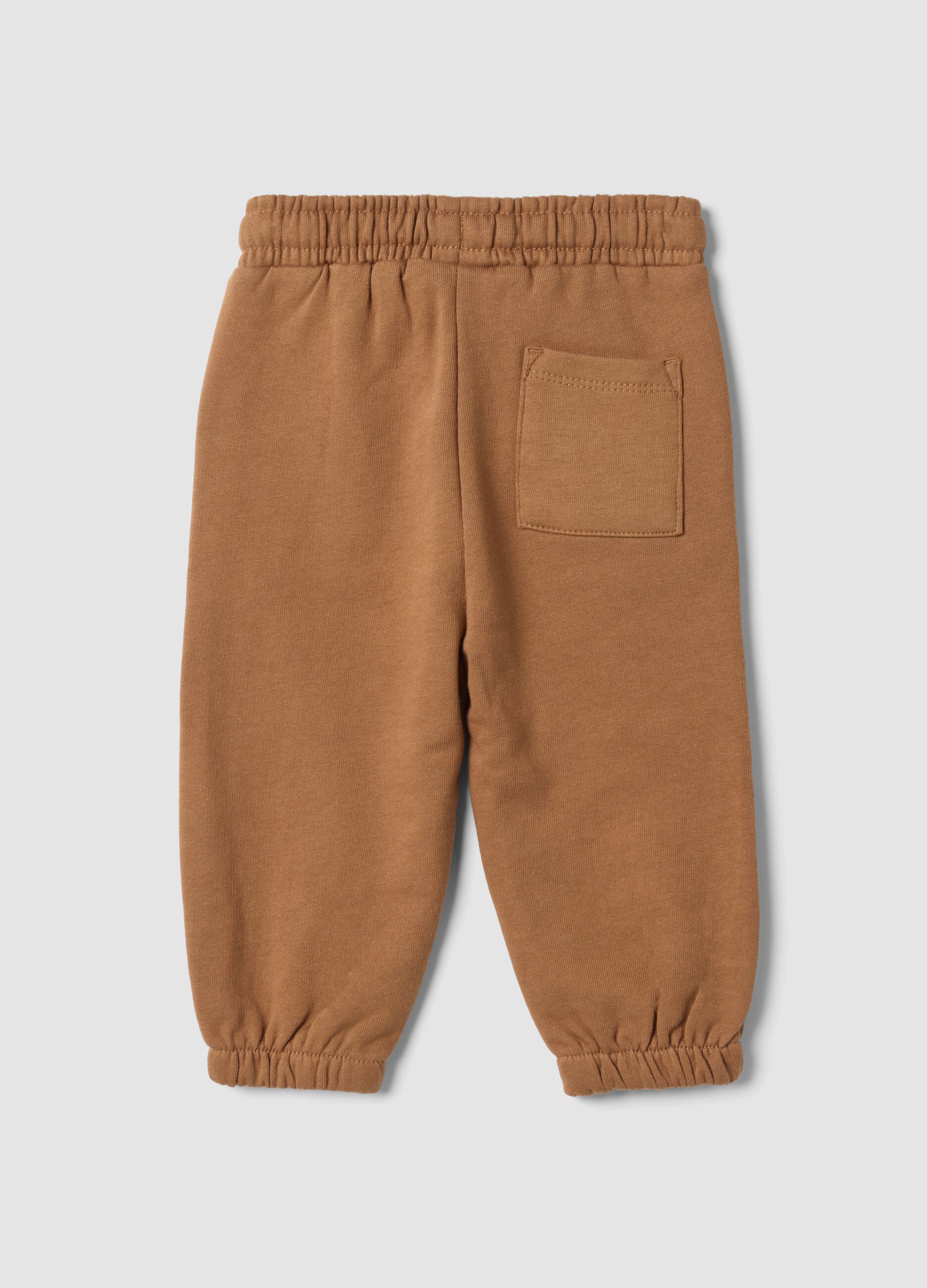 Brown pure cotton oversized joggers with cute animal print