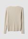 Maglia beige in misto viscosa a trecce regular fit_2