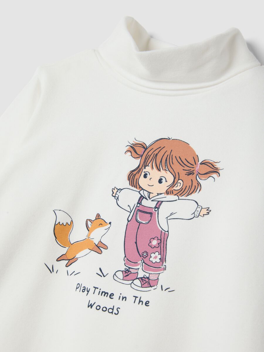 White organic stretch cotton crew-neck T-shirt_2