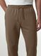Brown cotton-blend joggers, regular fit_3