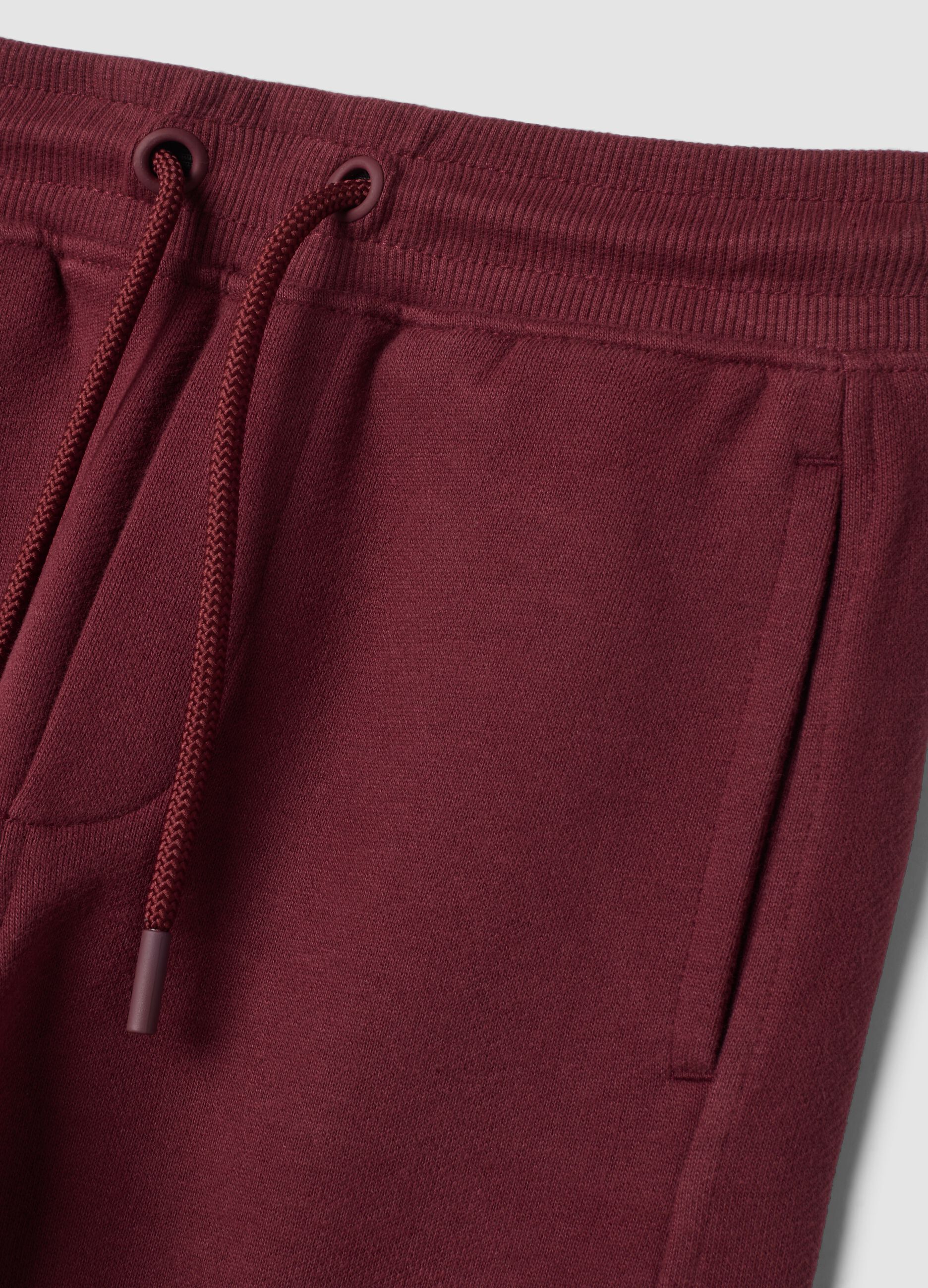 Pantaloni jogger marroni in puro cotone organico relaxed fit