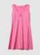 Pink pure cotton nightdress with V-neck_4