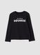 Black crew-neck T-shirt in pure organic cotton_0