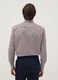 Brown striped cotton-blend button-down collar easy-iron regular-fit shirt_3