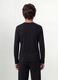 Black regular-fit stretch organic cotton T-shirt for boys_2