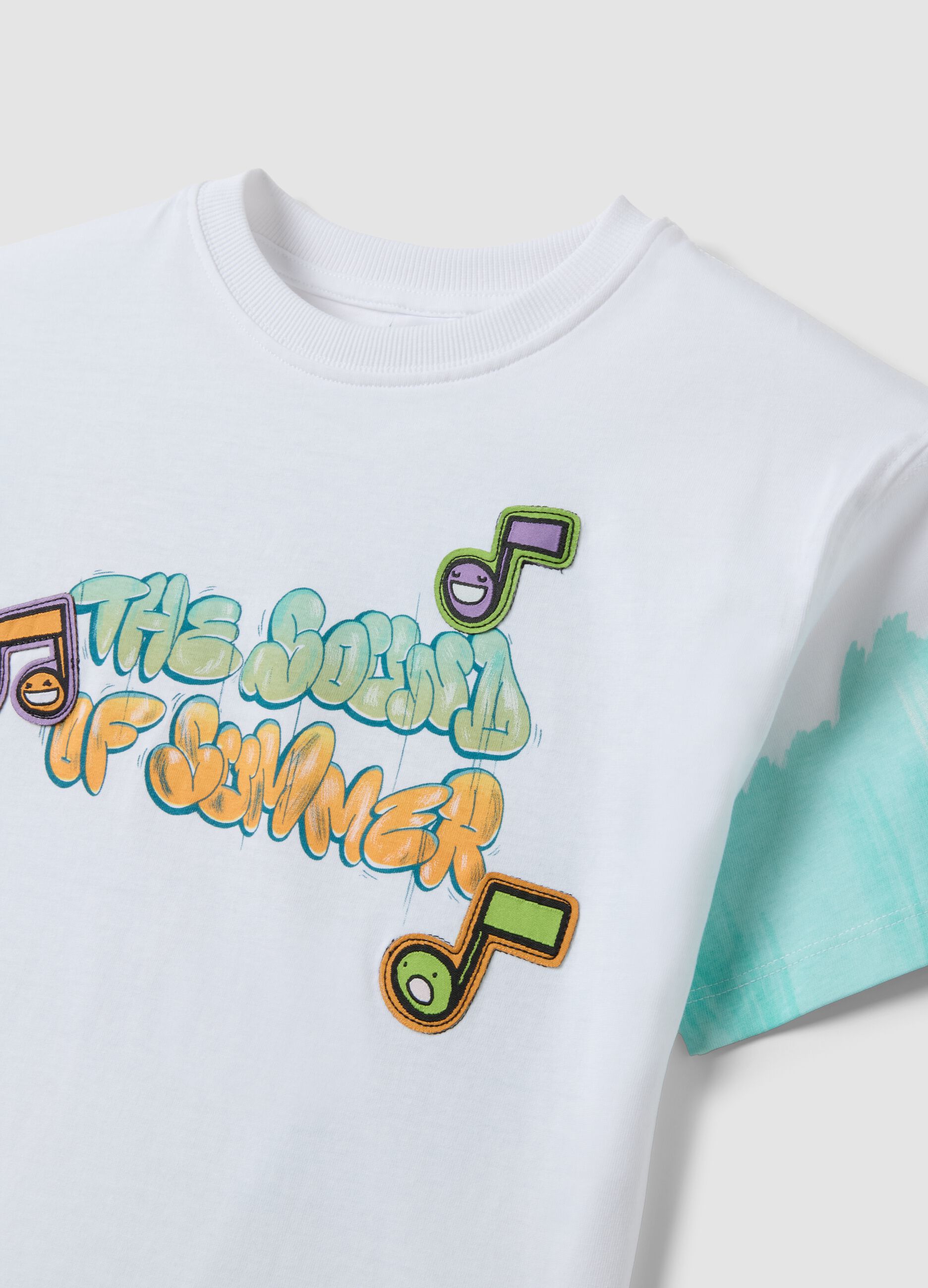 Children's oversized multicolour pure cotton T-shirt featuring Tom&Jerry