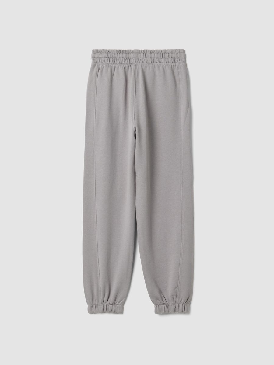 Grey pure cotton relaxed-fit joggers_1