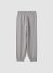 Pantaloni jogger grigi in puro cotone relaxed fit_1
