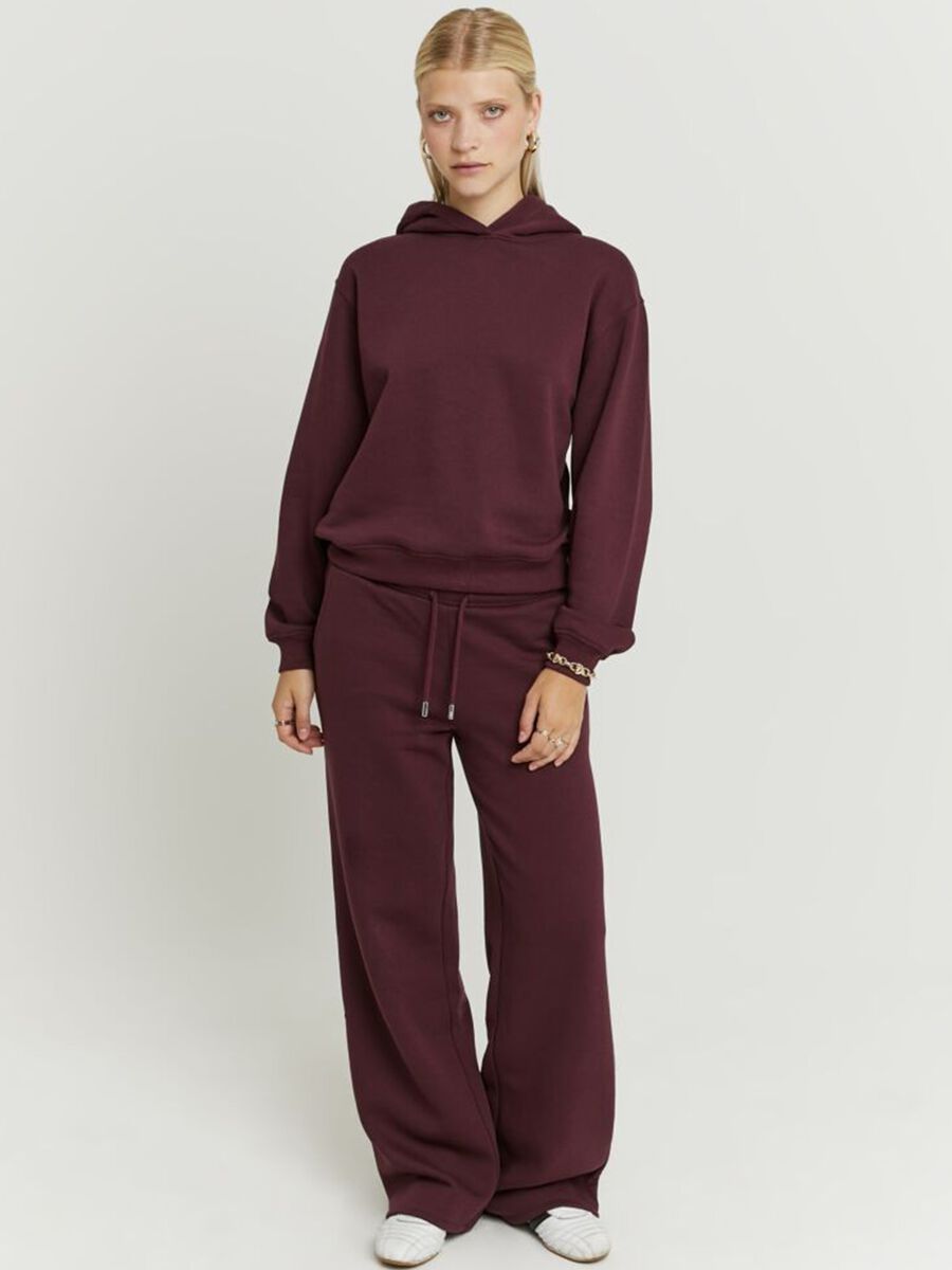 Purple Cotton Blend Regular Fit Trousers_0