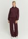 Purple Cotton Blend Regular Fit Trousers_0