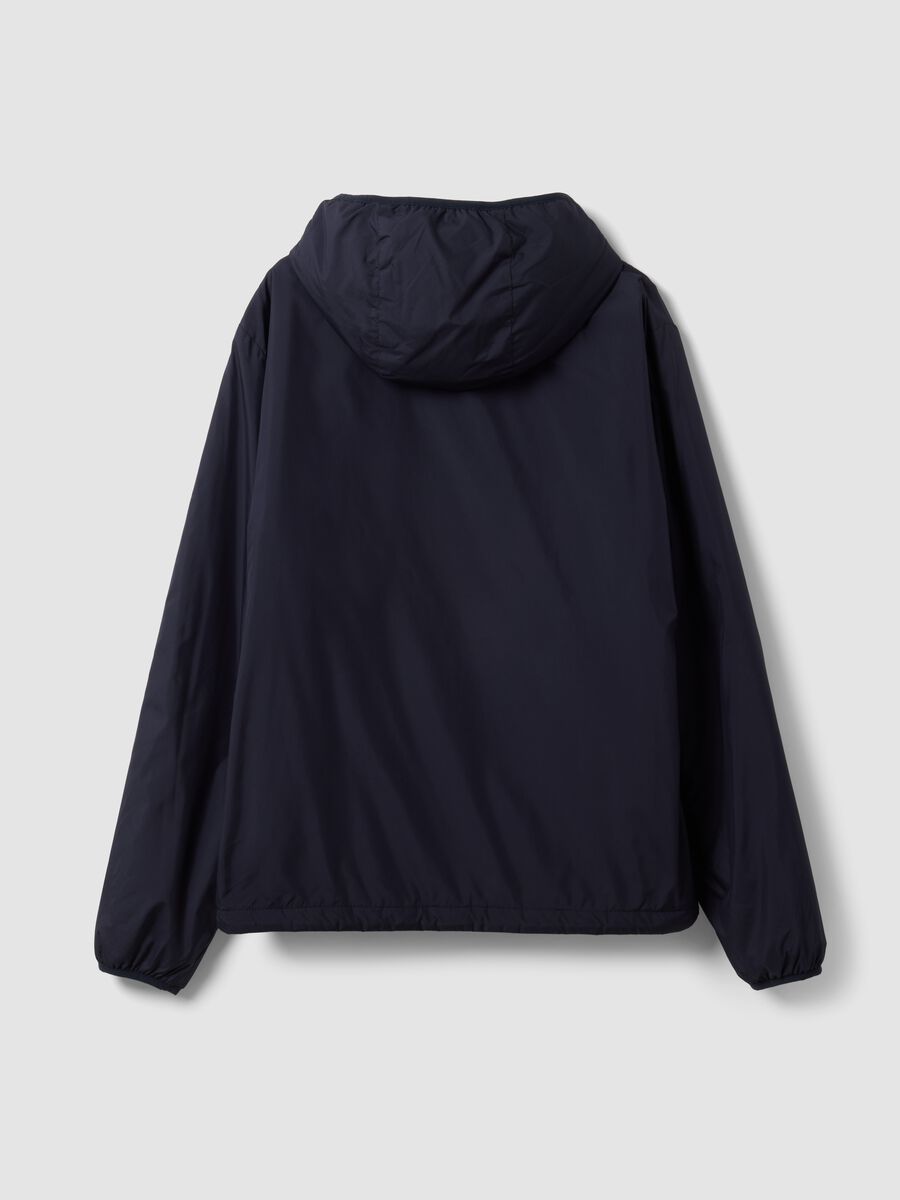 Navy blue hooded jacket with zip_6