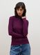 Purple modal and stretch cashmere T-shirt, regular fit_1