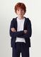 Blue hooded sweatshirt in pure organic cotton, regular fit for boys_1