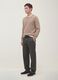 Pantaloni chino verdi in puro cotone regular fit_4