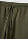 Pantaloni jogger verdi in misto cotone con coulisse_1