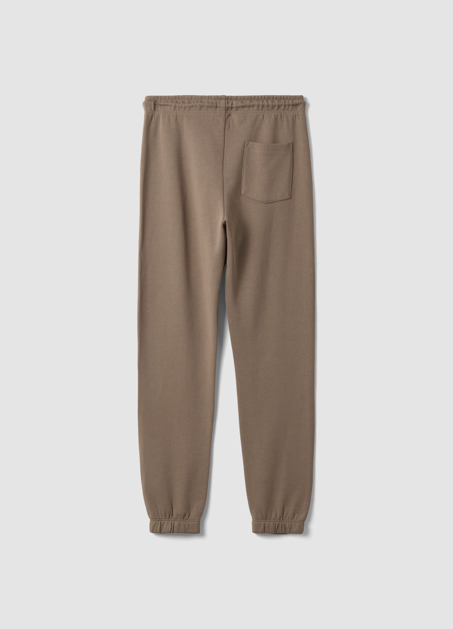 Pantaloni jogger grigi in puro cotone organico