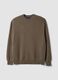 Maglia marrone in puro cashmere a girocollo regular fit_0