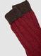 Red short socks in stretch wool and silk_1