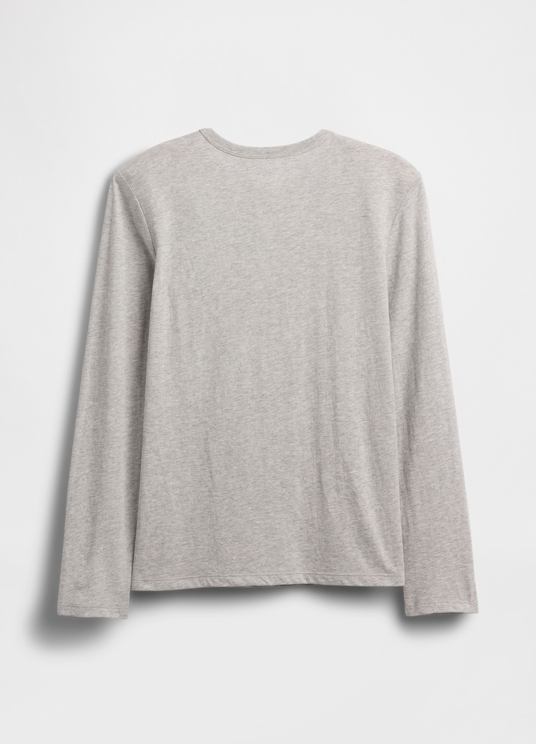 Light grey pure cotton long-sleeve T-shirt with GAP logo