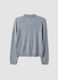 Maglia grigia in pura lana con girocollo_6
