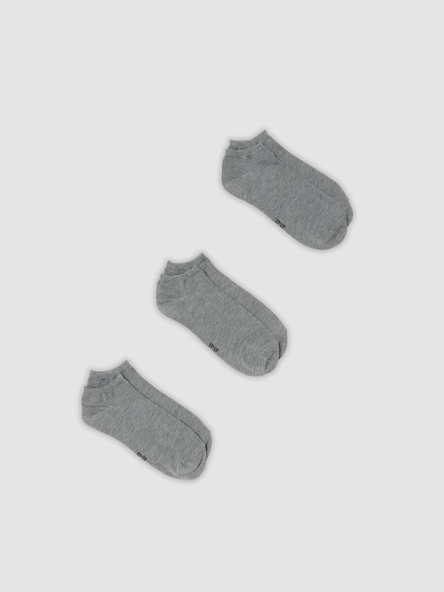 Three-pack of grey stretch sports socks_0