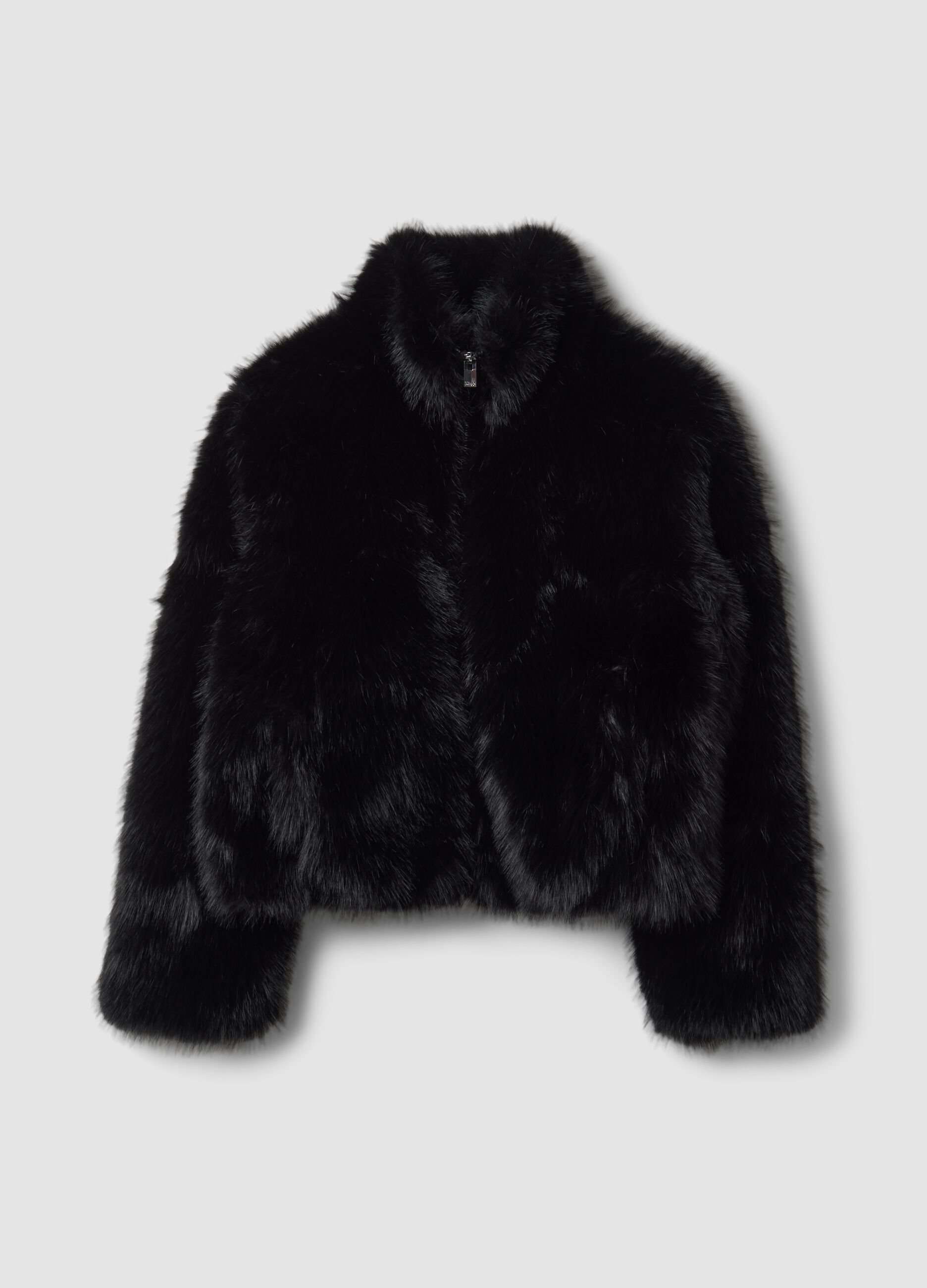 Black Faux Fur Jacket