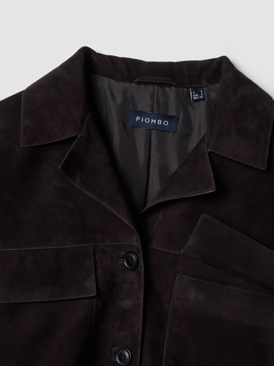Black genuine leather jacket, regular fit_1