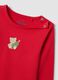2-pack baby bodysuits in red and off-white organic cotton with print_2