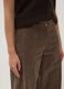 Pantaloni marroni wide leg in cotone elasticizzato_2