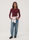 Blue denim pure cotton balloon-fit jeans_0