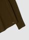 Brown lyocell and stretch wool mock-neck T-shirt, regular fit_1