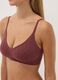 Red lace stretch-fabric bralette bra_2